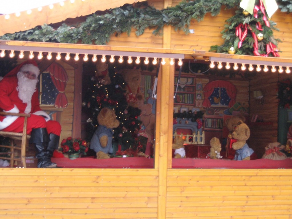 Avignon Christmas Market - Pere Noel (Santa)  in his workshop