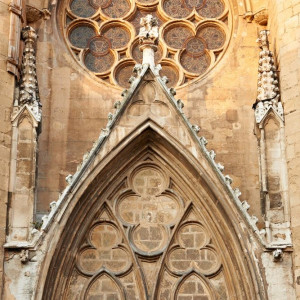 Provence - Aix en Provence - Cathedral - detail above the door