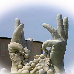 Provence - Beaumes de Venise - Sculpture on a nearby roundabout