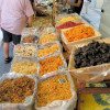 The Dried Fruit stall makes the most of the wonderful fruits in the area
