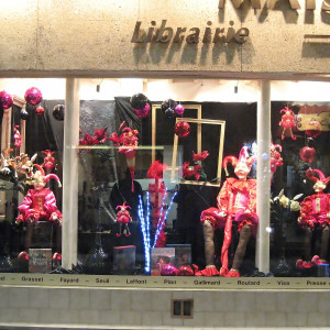 Provence - Festive shop windows in Carpentras at Christmas