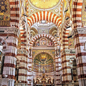 Provence - Marseille -  Interior of Cathedral Notre Dame de la garde