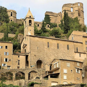Provence - Montbrun les Bains - Looking towards the Medieval village