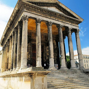 The old Roman Maison Carree in Nimes