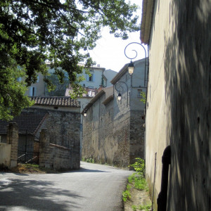 View of Sablet as you approach the village on the Rue George Bonnefoy