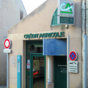  The Credit Agricole Bank in the village - the ATM is inside the door