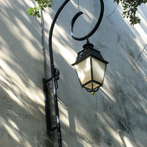 Old stone walls and beautiful old street lamps - Sablet is the quintessential French village