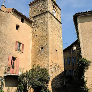 Provence - Saignon - old stone clock tower
