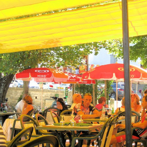 Provence - Sault - relaxing at an outdoor Cafe