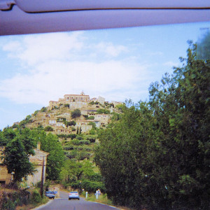  On the road to Gordes - the village stands out crowned by  its majestic castle