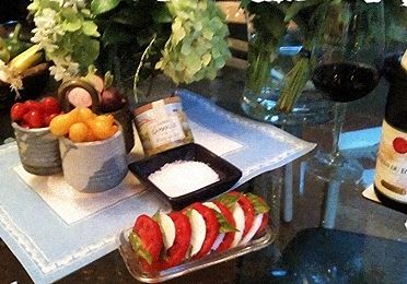 At Home, Fleur de Sel is a simple yet very important addition to many appetizers and summer dishes